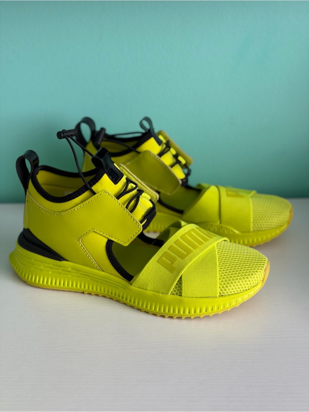 Puma Fenty Avid Sneakers Sandals Size 8 Neon Black